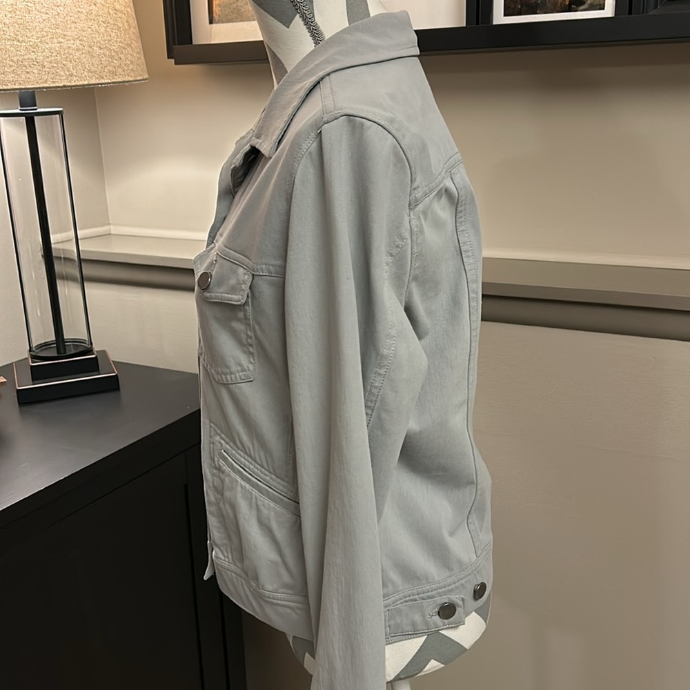 LIVERPOOL Lightweight Jean Jacket, Fossil Grey, Medium, WORN ONCE - Picture 4 of 10